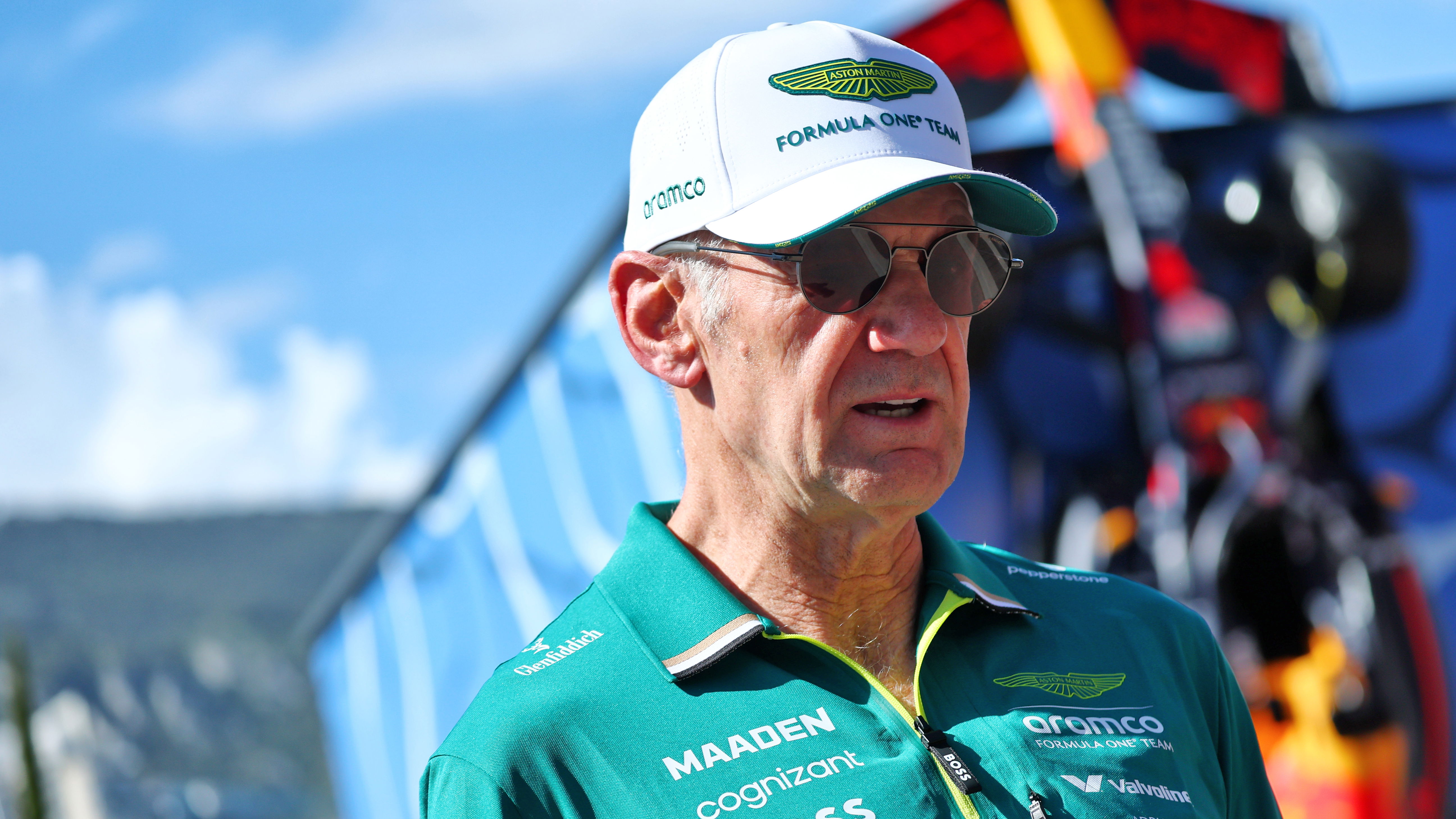 Adrian Newey has made his first public appearance for Aston Martin