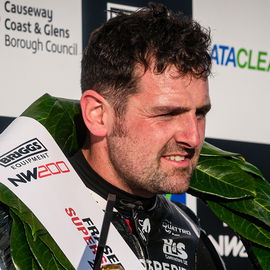 Michael Dunlop, 2025 North West 200, podium (Supersport Race 1).