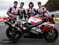 Yamaha riders with special Assen livery