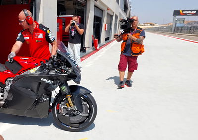 Francesco Bagnaia returns on the new Ducati aero at Aragon MotoGP test