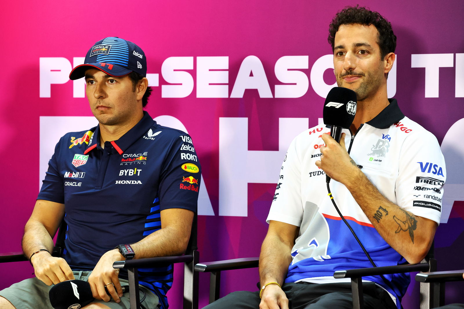 Sergio Perez and Daniel Ricciardo