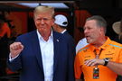 Donald Trump with McLaren boss Zak Brown in Miami last year