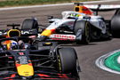 Max Verstappen and Isack Hadjar