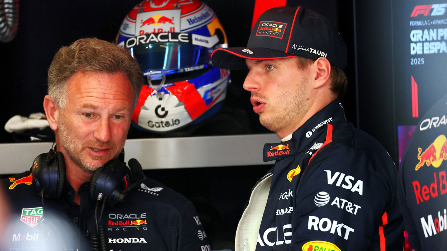 Max Verstappen and Christian Horner