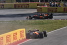 Norris was out on the spot following the clash 