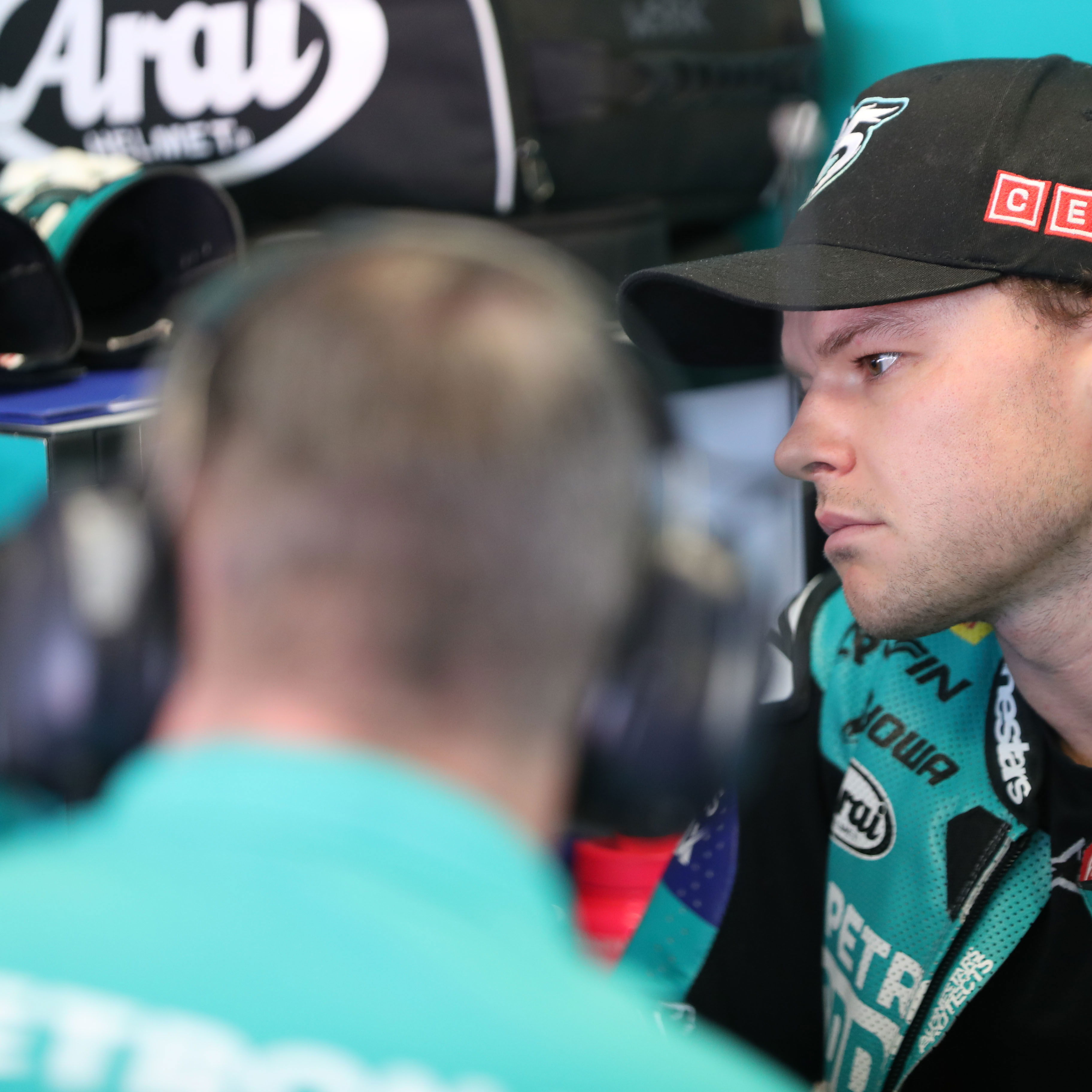 Tarran Mackenzie, 2025 Emilia-Romagna WorldSBK, pit box. Credit: Gold and Goose.