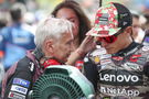 Marc Marquez, Davide Tardozzi, 2025 MotoGP Italian Grand Prix, grid. Credit: Gold and Goose.