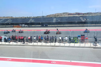 Practice start at the 2025 Aragon MotoGP test