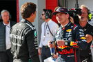 George Russell and Max Verstappen