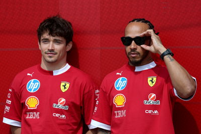 Charles Leclerc and Lewis Hamilton