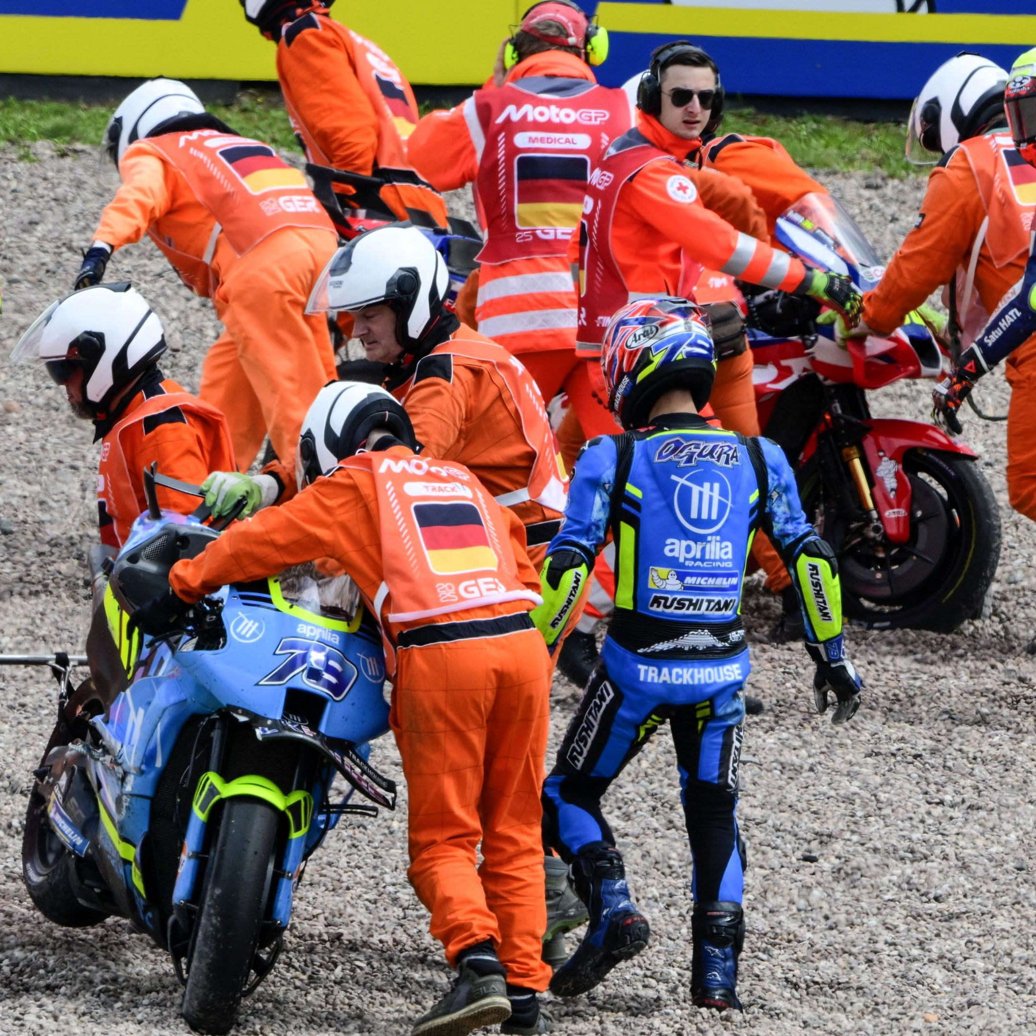 Ai Ogura, Joan Mir crash, 2025 German MotoGP