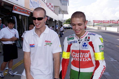 Valentino Rossi and Colin Edwards