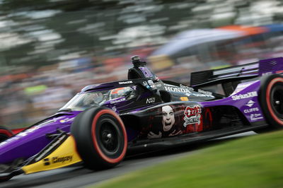 Felix Rosenqvist in his Black Sabbath liveried Meyer Shank.