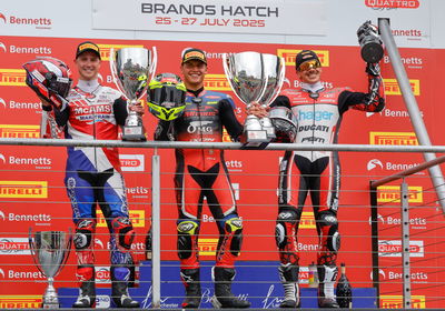 Danny Kent, Scott Redding, Kyle Ryde, BSB, 2025, Brands Hatch, Race 3 podium