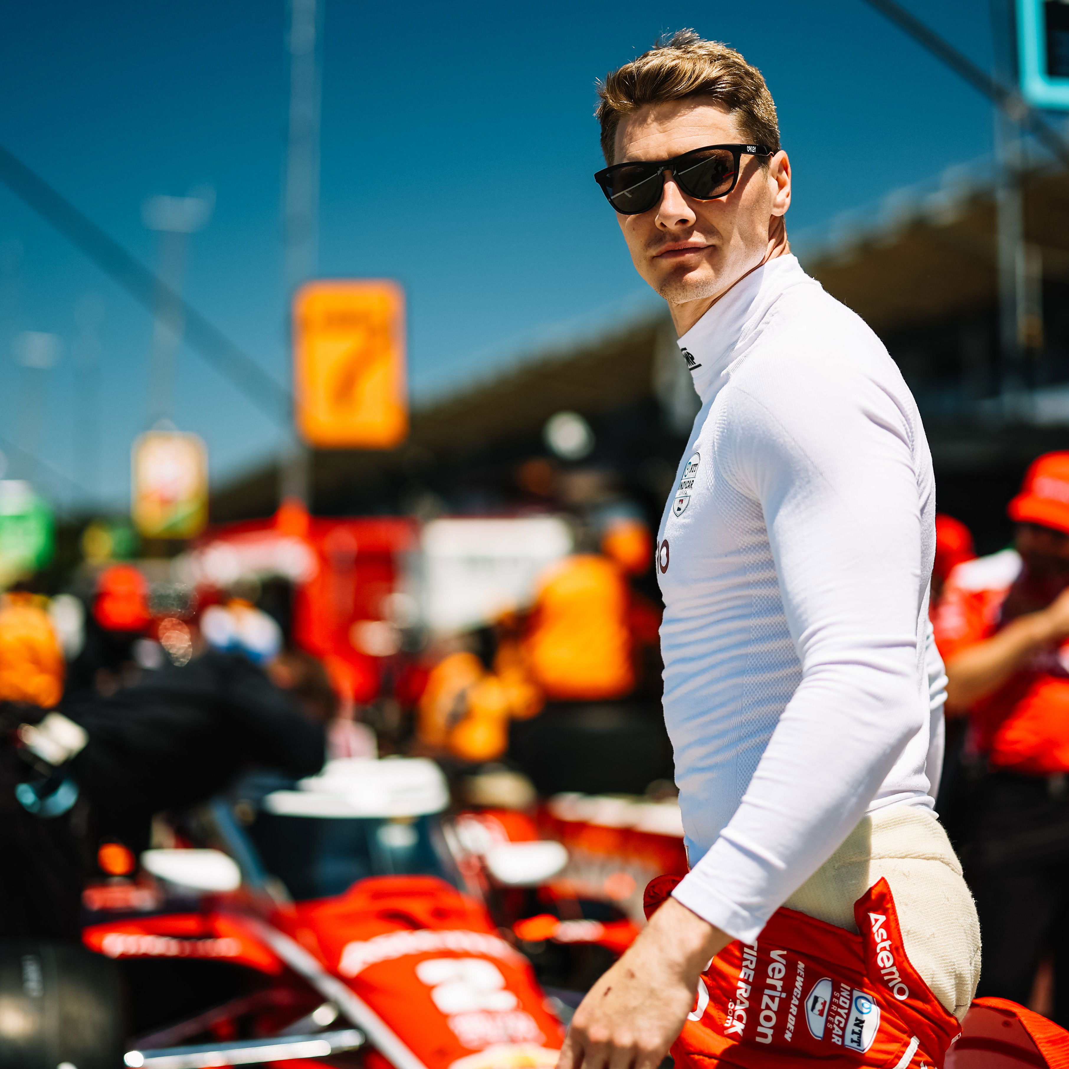 Josef Newgarden at Laguna Seca.
