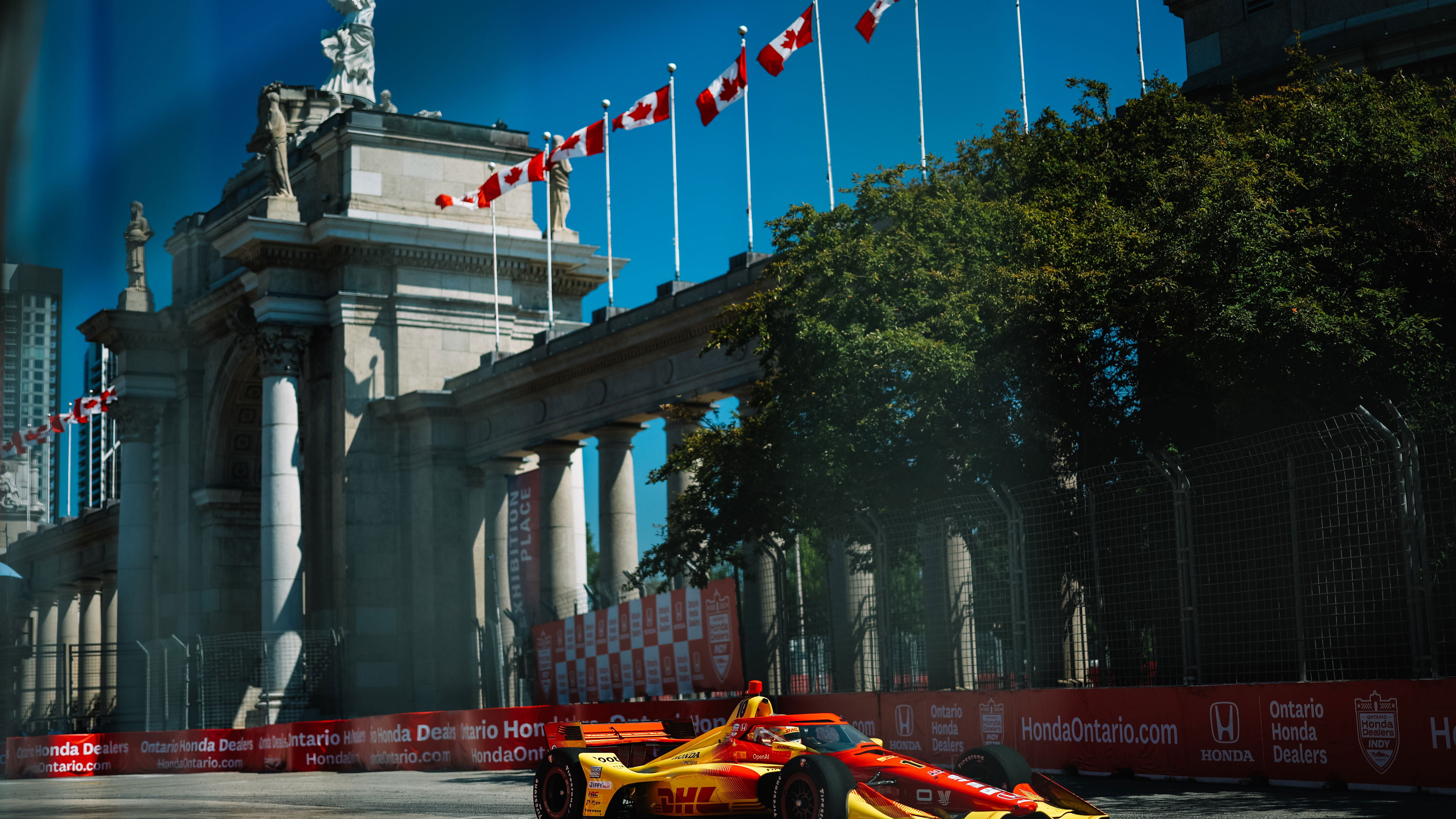 Alex Palou driving at Toronto.