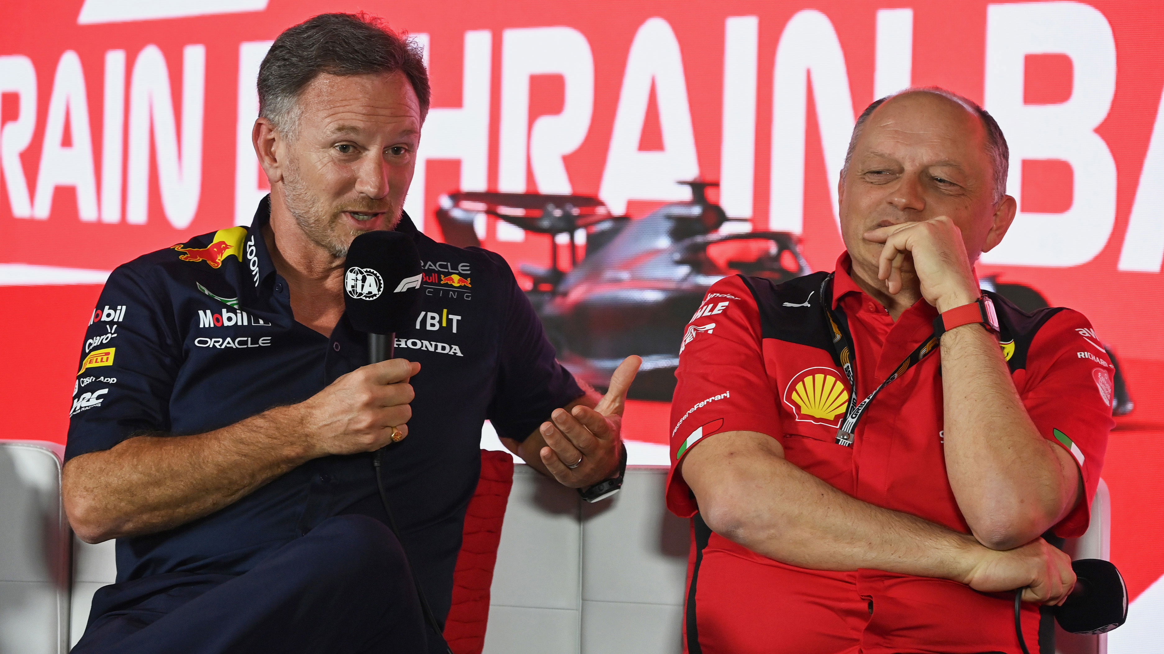 Christian Horner and Fred Vasseur 