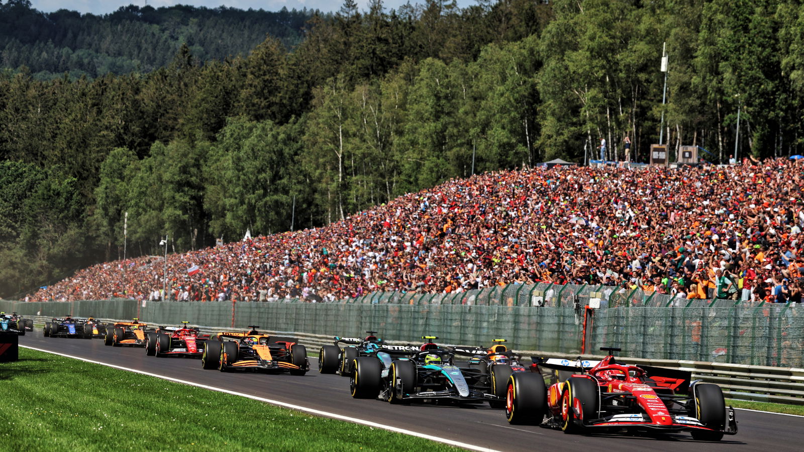 The start of the Belgian GP 