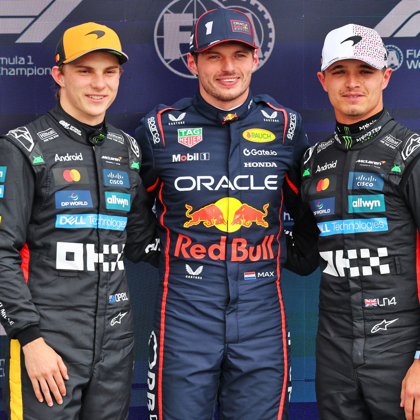The top three qualifiers at Silverstone