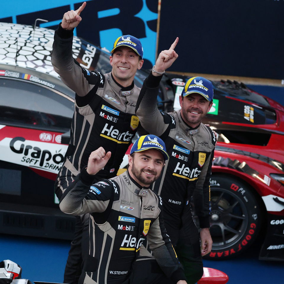 Cadillac crew celebrate win