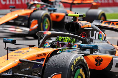 Lando Norris will lead the field away on Sunday