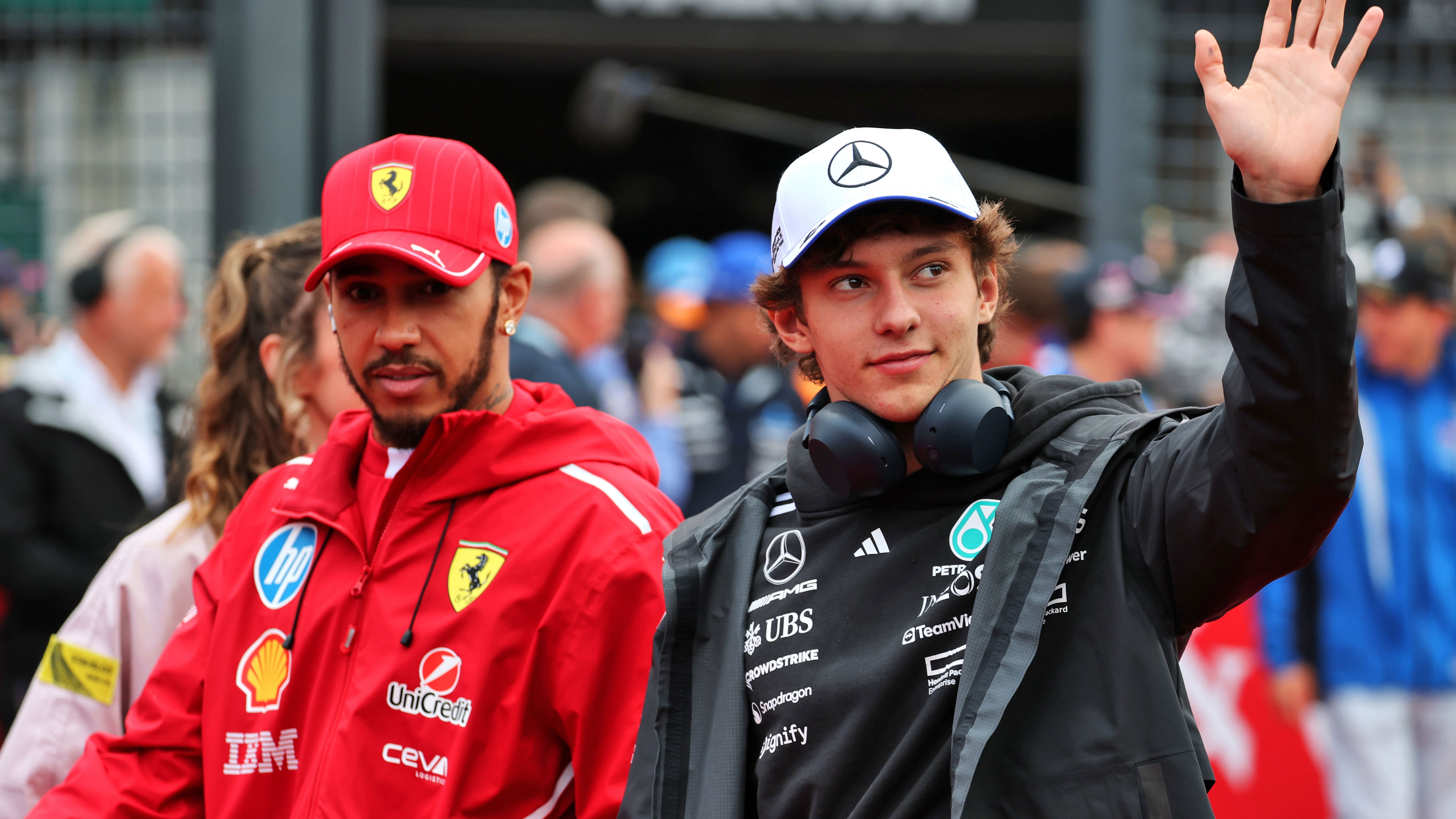 Lewis Hamilton and KIMI ANTONELLI