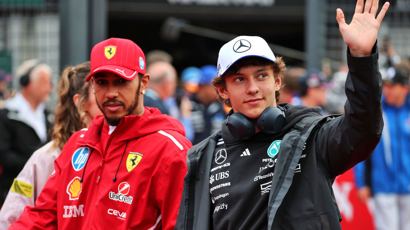 Lewis Hamilton and KIMI ANTONELLI