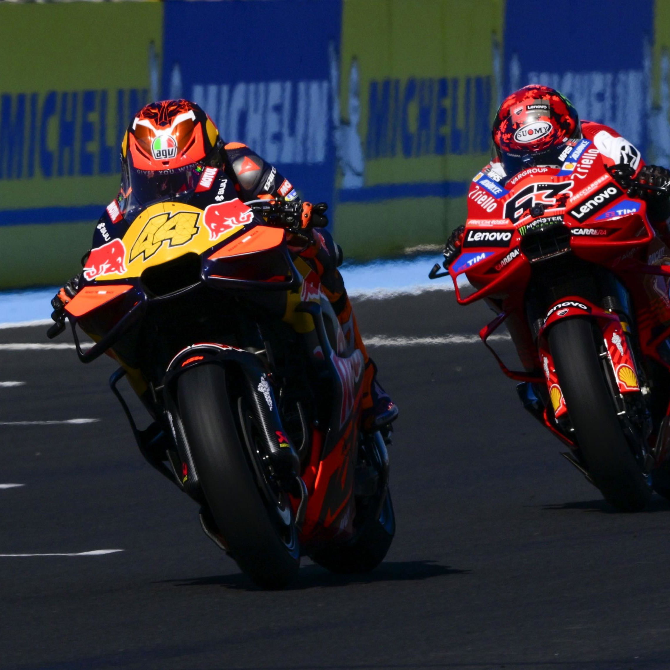 Pol Espargaro, Francesco Bagnaia, 2025 Hungarian MotoGP