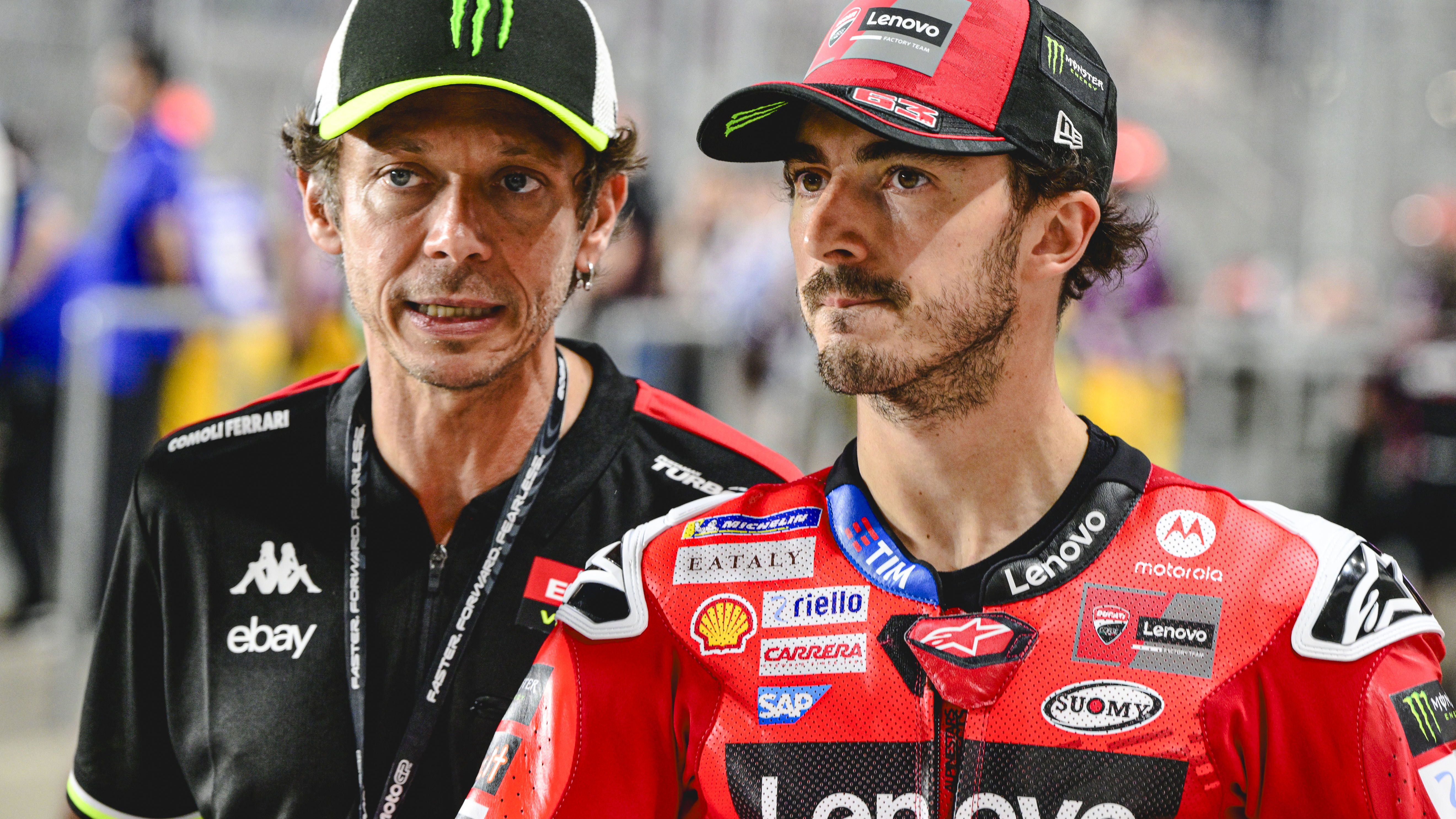 Valentino Rossi, Pecco Bagnaia, 2025 Qatar MotoGP