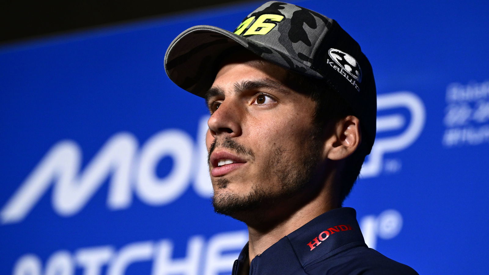 Joan Mir, 2025 MotoGP Hungarian Grand Prix, press conference. Credit: Gold and Goose.