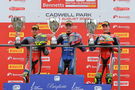 Bradley Ray, BSB, 2025, Cadwell Park, race 1 podium, Kyle Ryde, Andrew Irwin