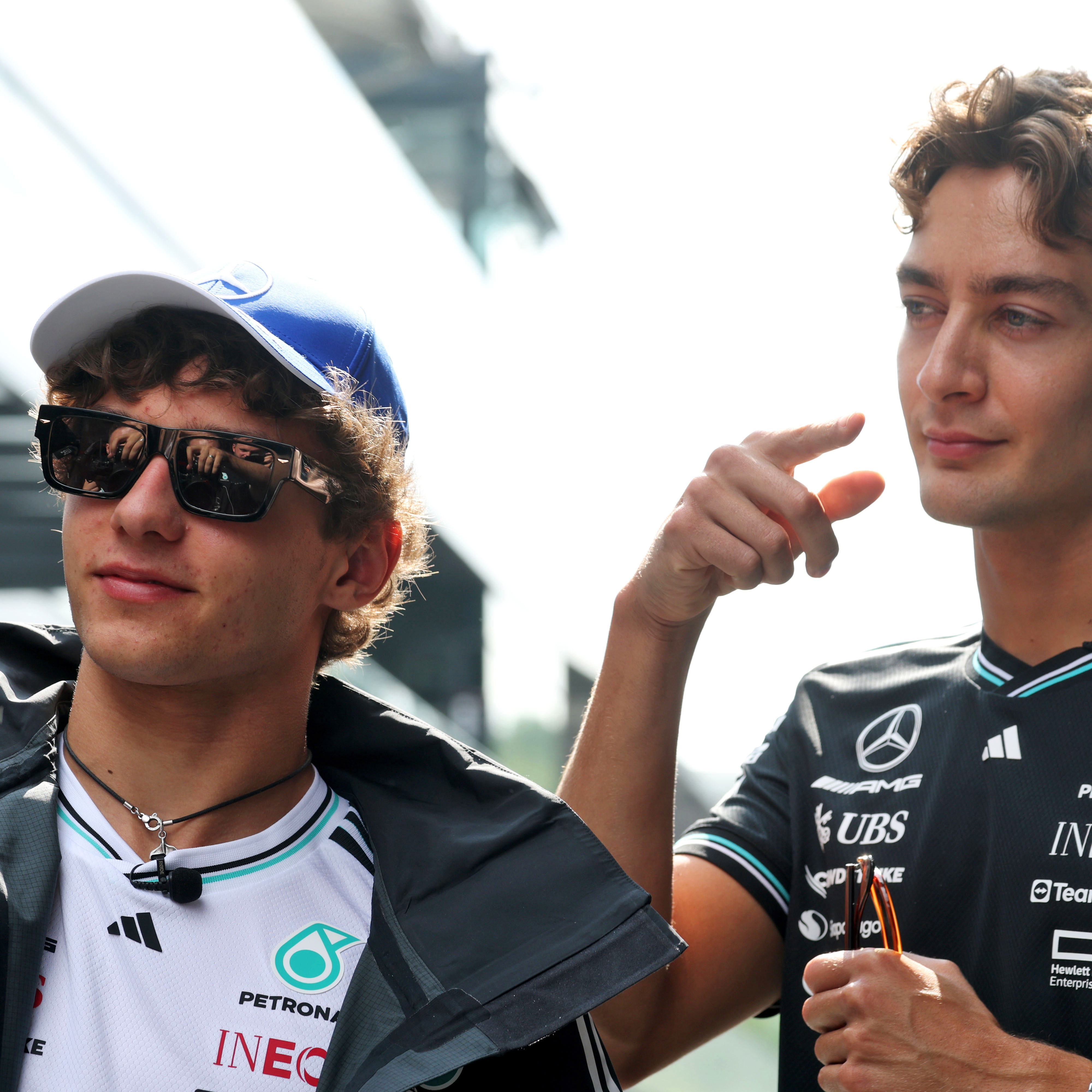 Kimi Antonelli and George Russell 