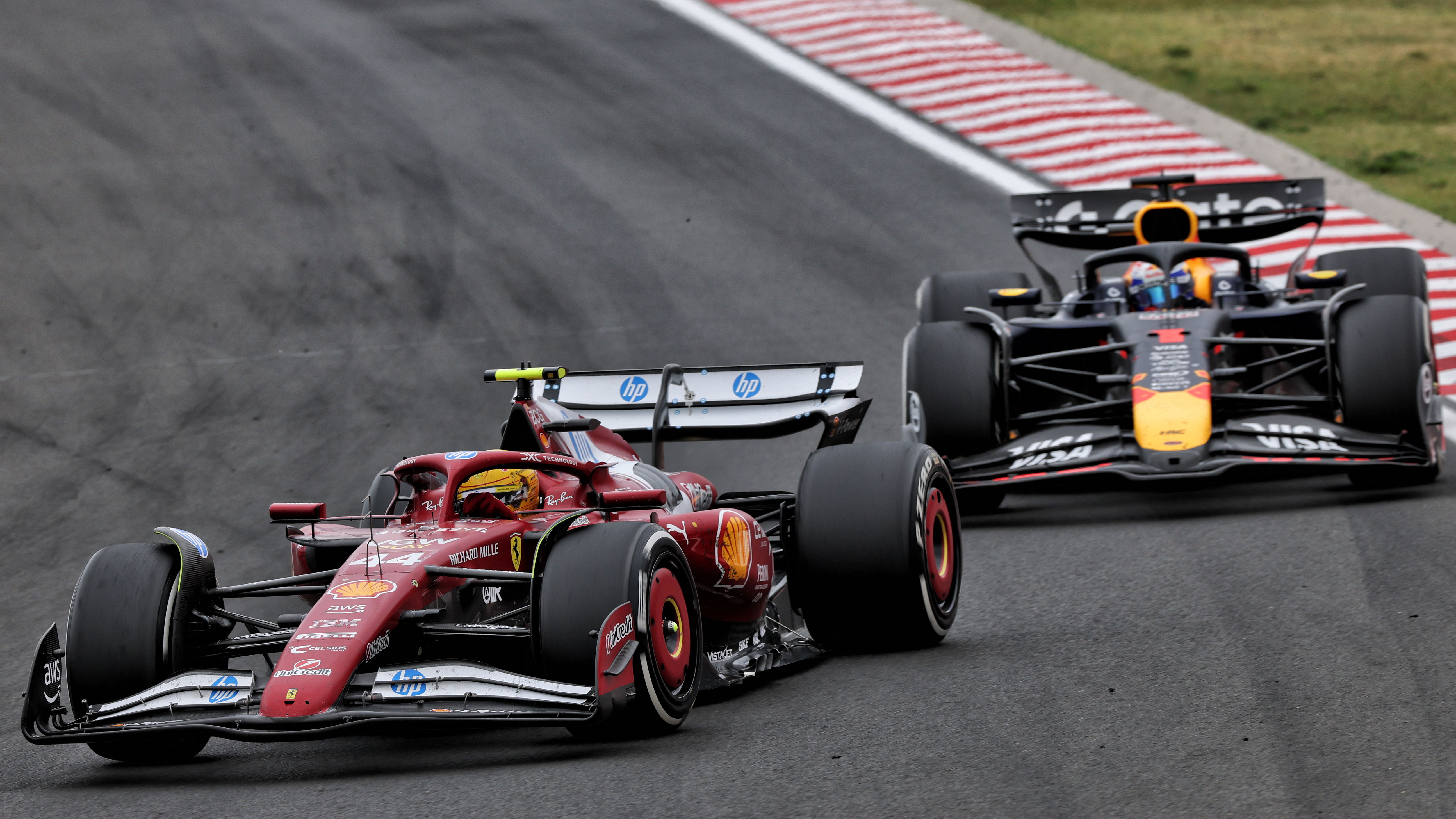 Lewis Hamilton and Max Verstappen got close to contact