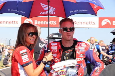 Tommy Bridewell, 2025 Donington BSB (1), grid. Credit: Honda Racing UK.