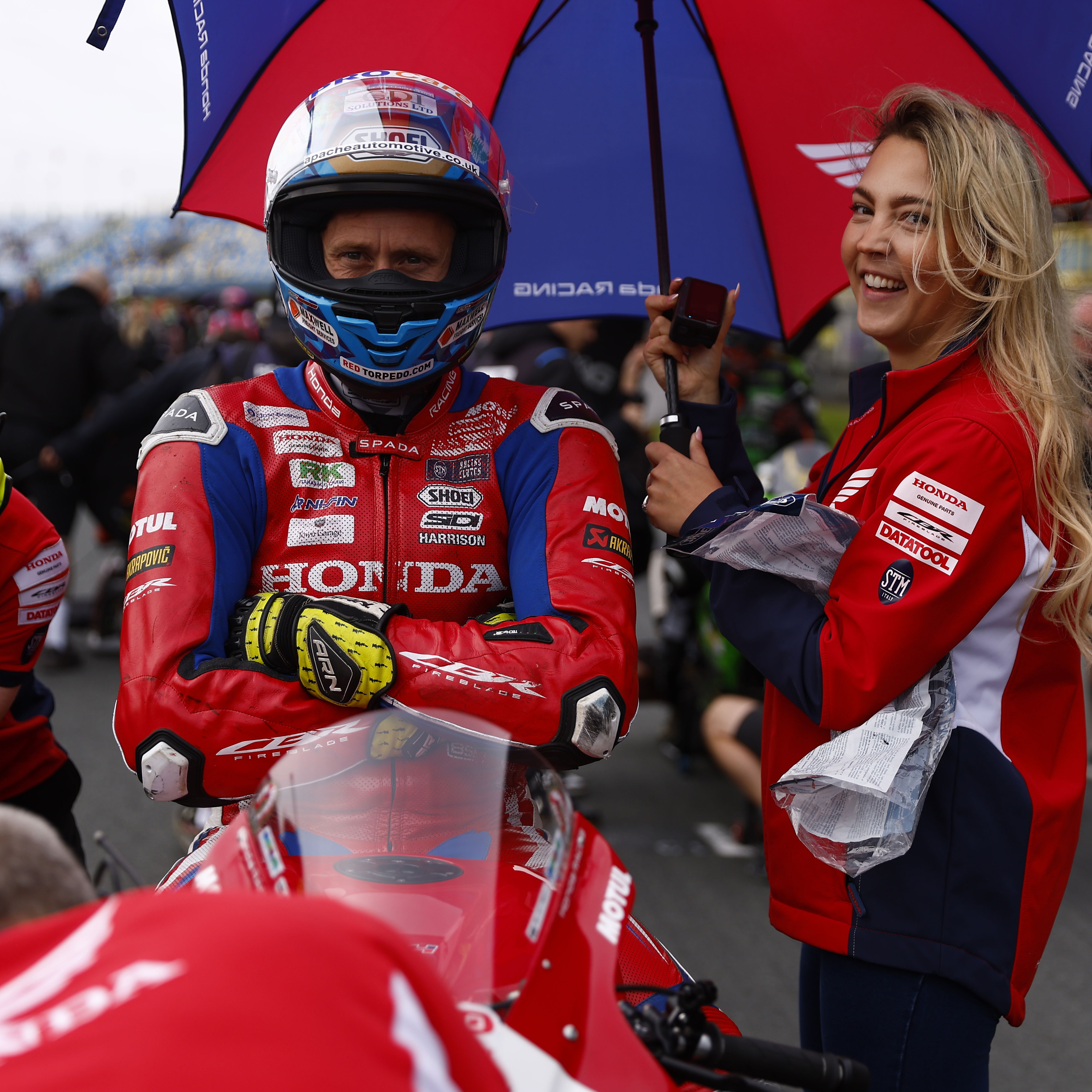Dean Harrison, 2025 Assen BSB, Supersport, grid. Credit: Honda Racing UK.