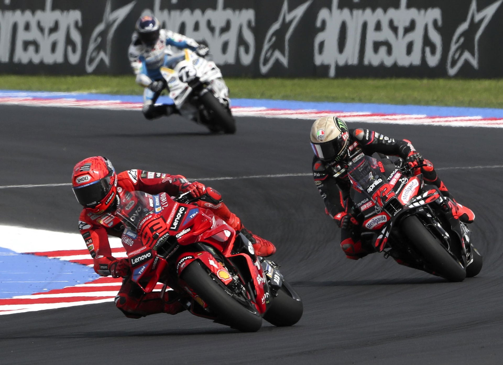 Mark Marquez, Marco Betzecchi, Alex Marquez, 2025 San Marino Motogpu