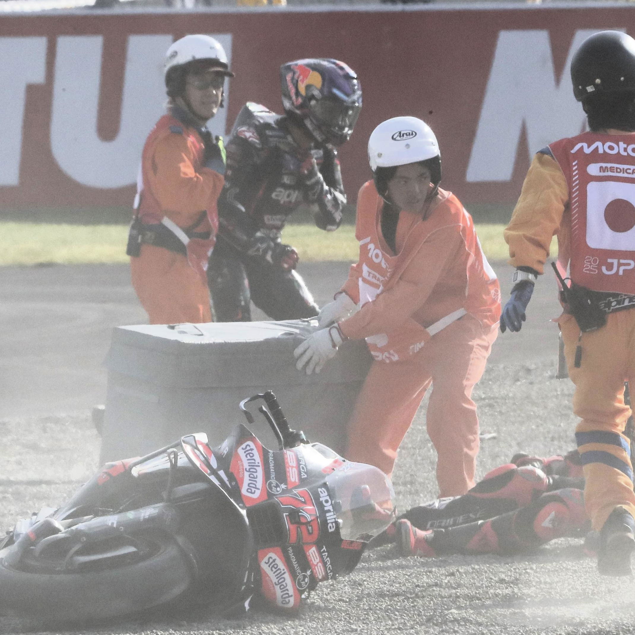 Jorge Martin, Turn 1 crash, 2025 Japanese MotoGP Sprint