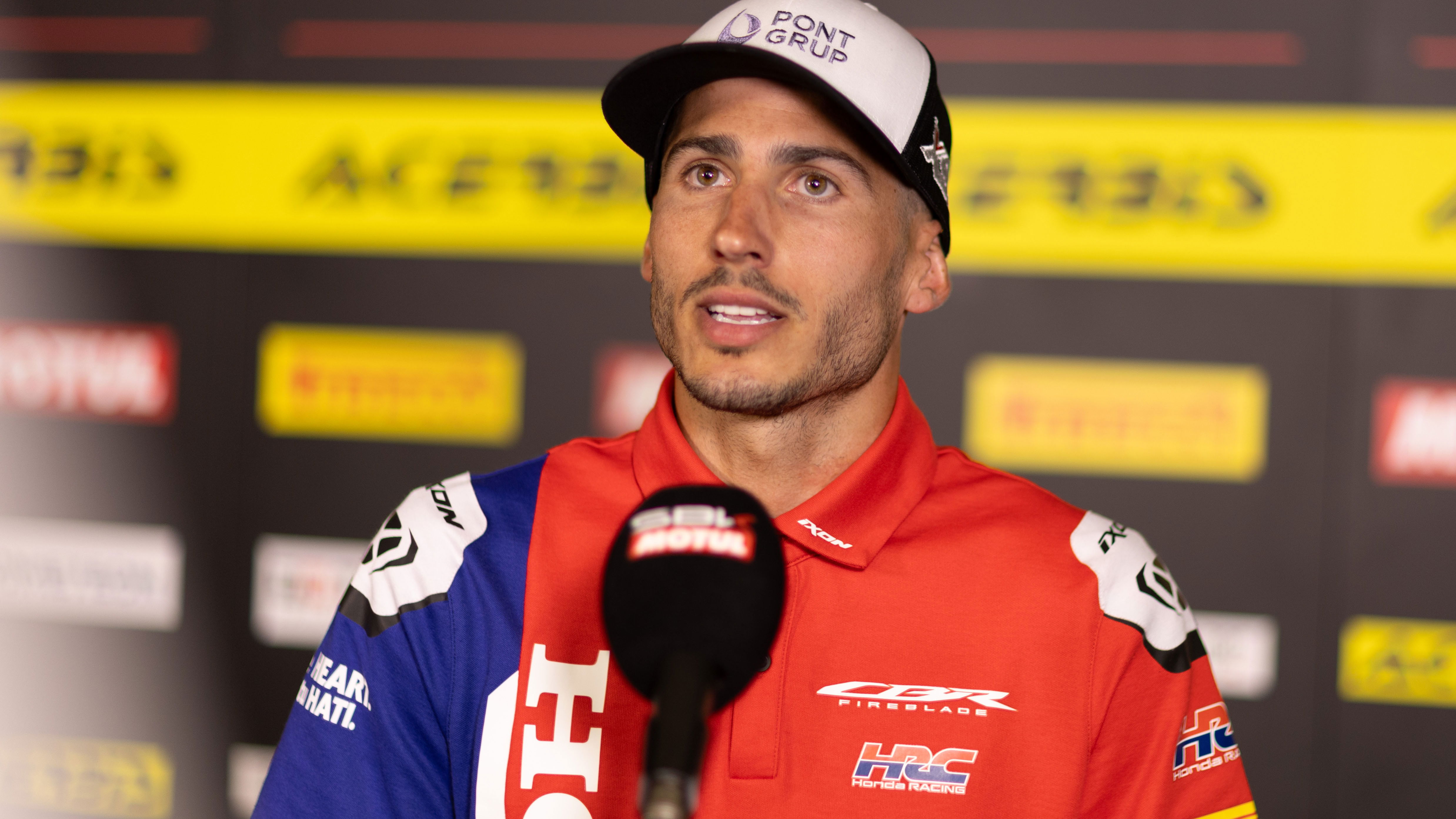 Xavi Vierge, 2025 Hungarian WorldSBK, media debrief. Credit: Gold and Goose.