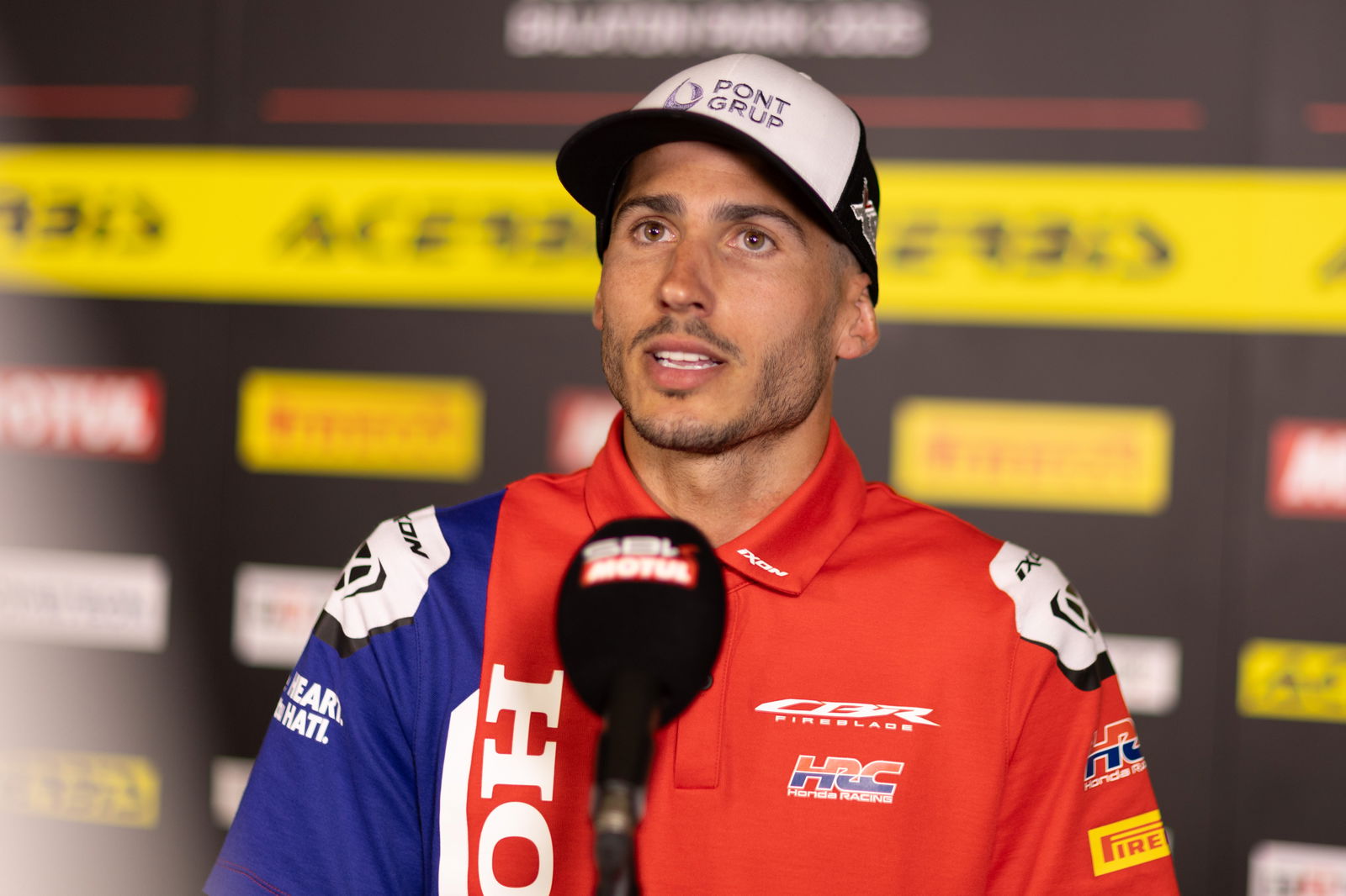 Xavi Vierge, 2025 Hungarian WorldSBK, media debrief. Credit: Gold and Goose.