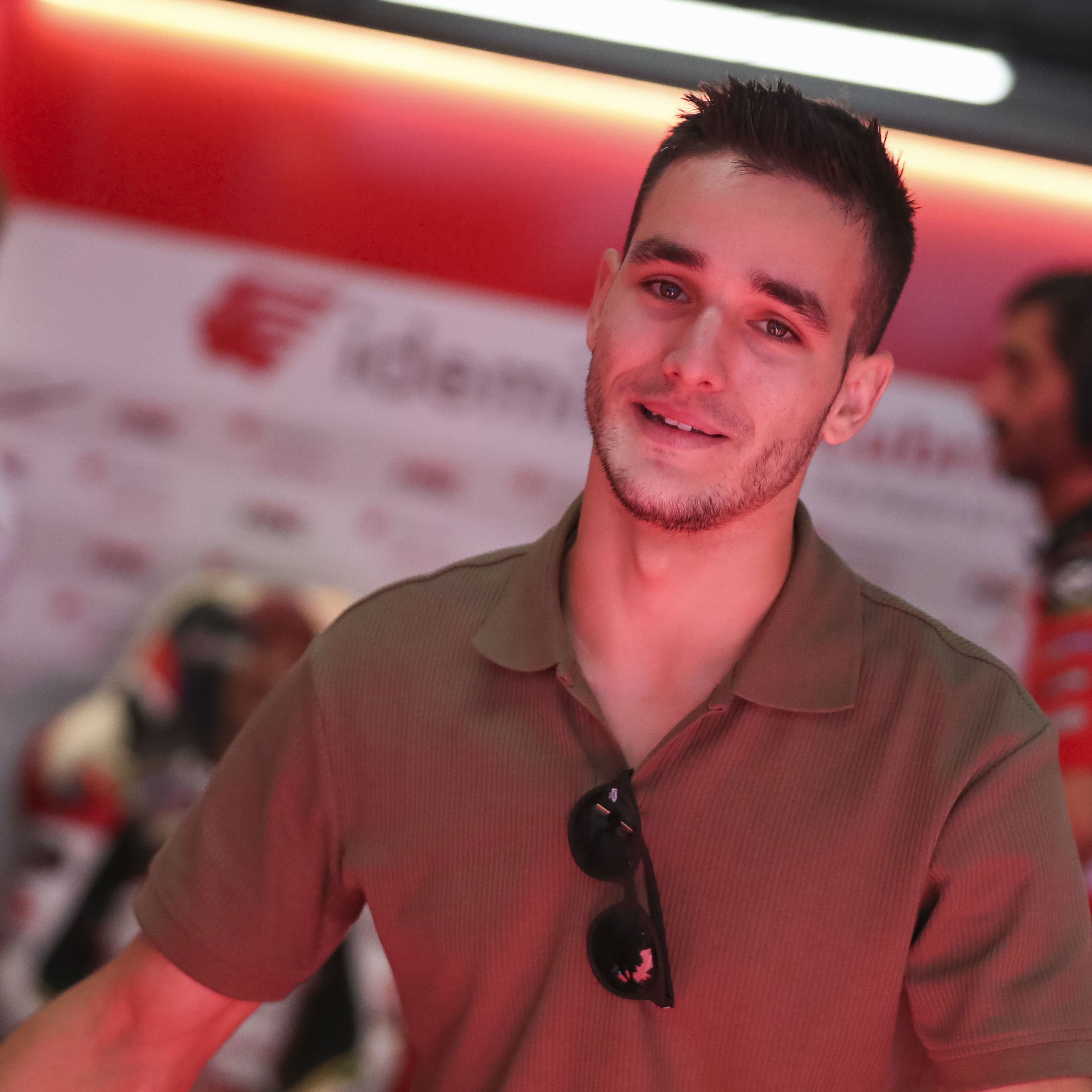 Iker Lecuona, 2025 MotoGP Catalan Grand Prix, LCR Honda pit box. Credit: Gold and Goose.