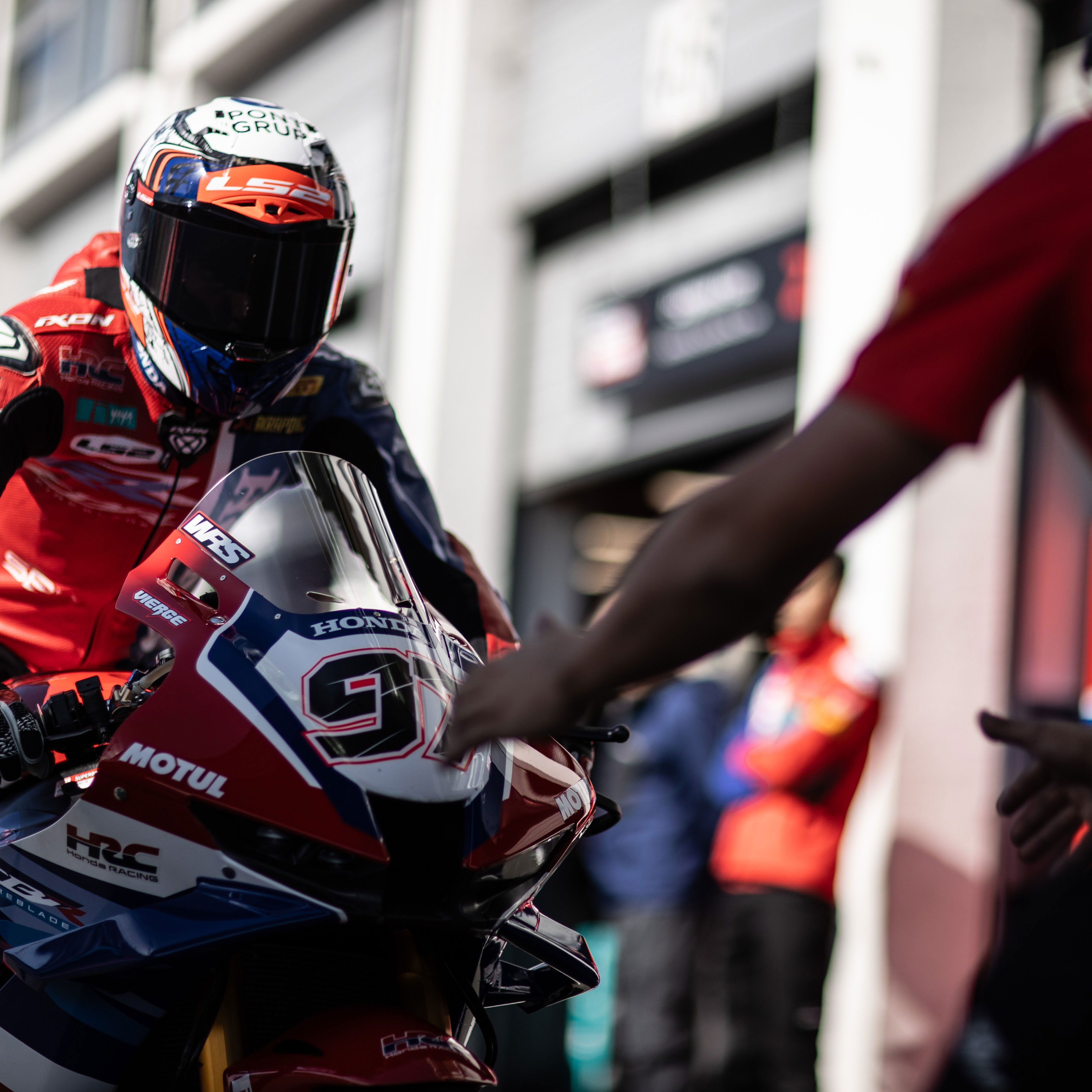 Xavi Vierge, 2025 French WorldSBK, pit lane. Credit: Gold and Goose.