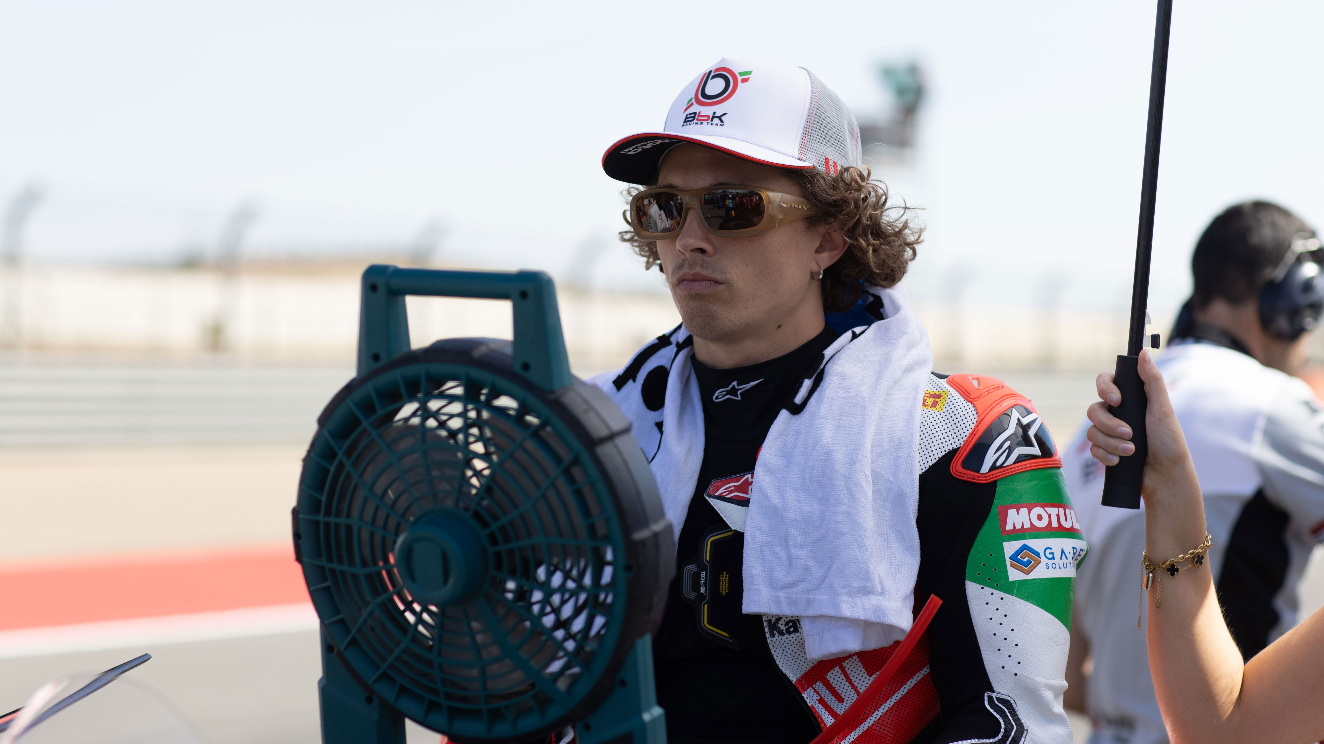 Axel Bassani, 2025 Aragon WorldSBK, grid. Credit: Gold and Goose.