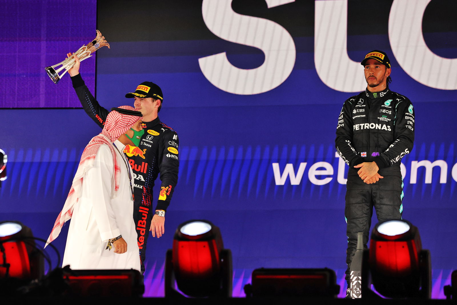 Max Verstappen and Lewis Hamilton