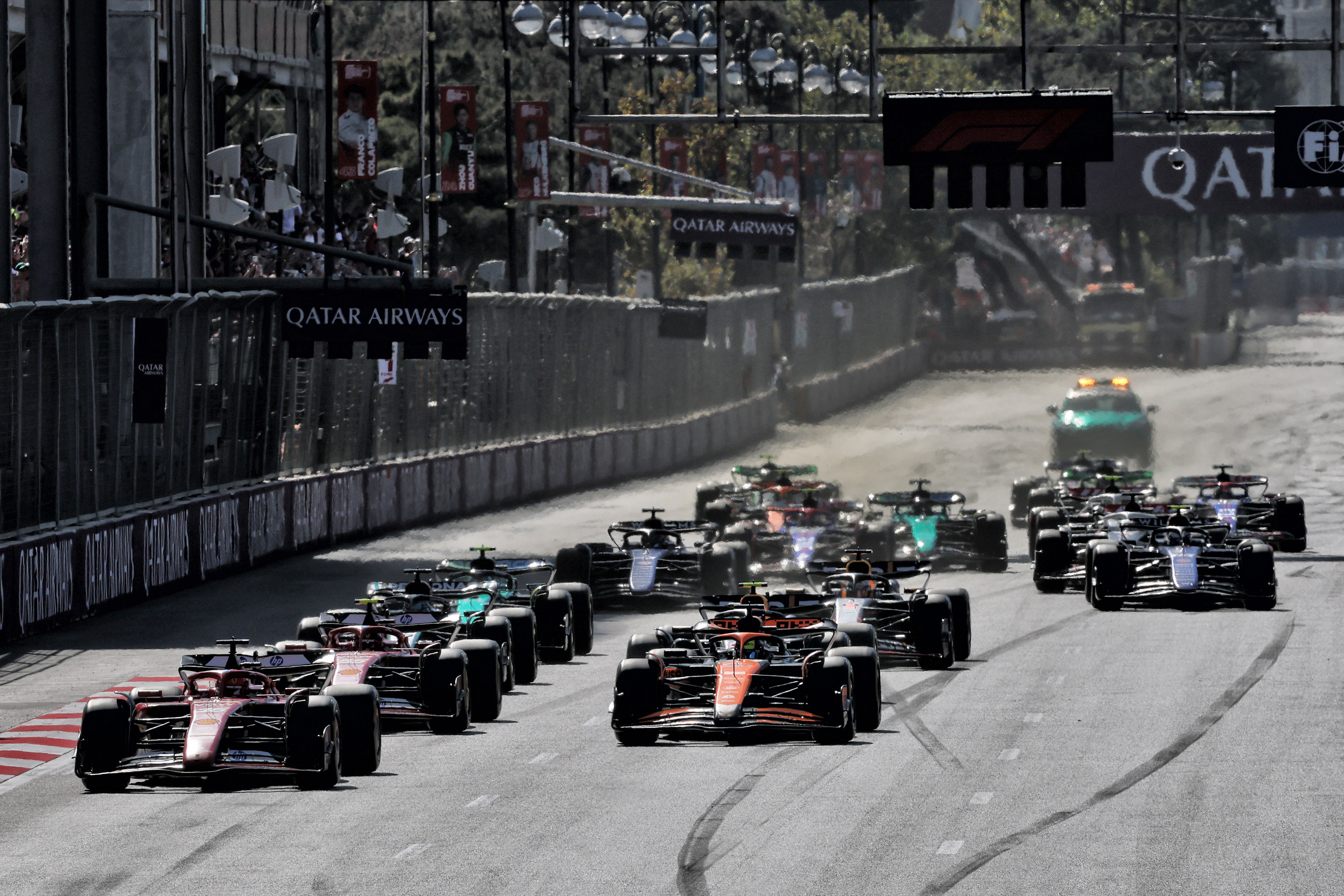 The start of the 2024 Azerbaijan Grand Prix