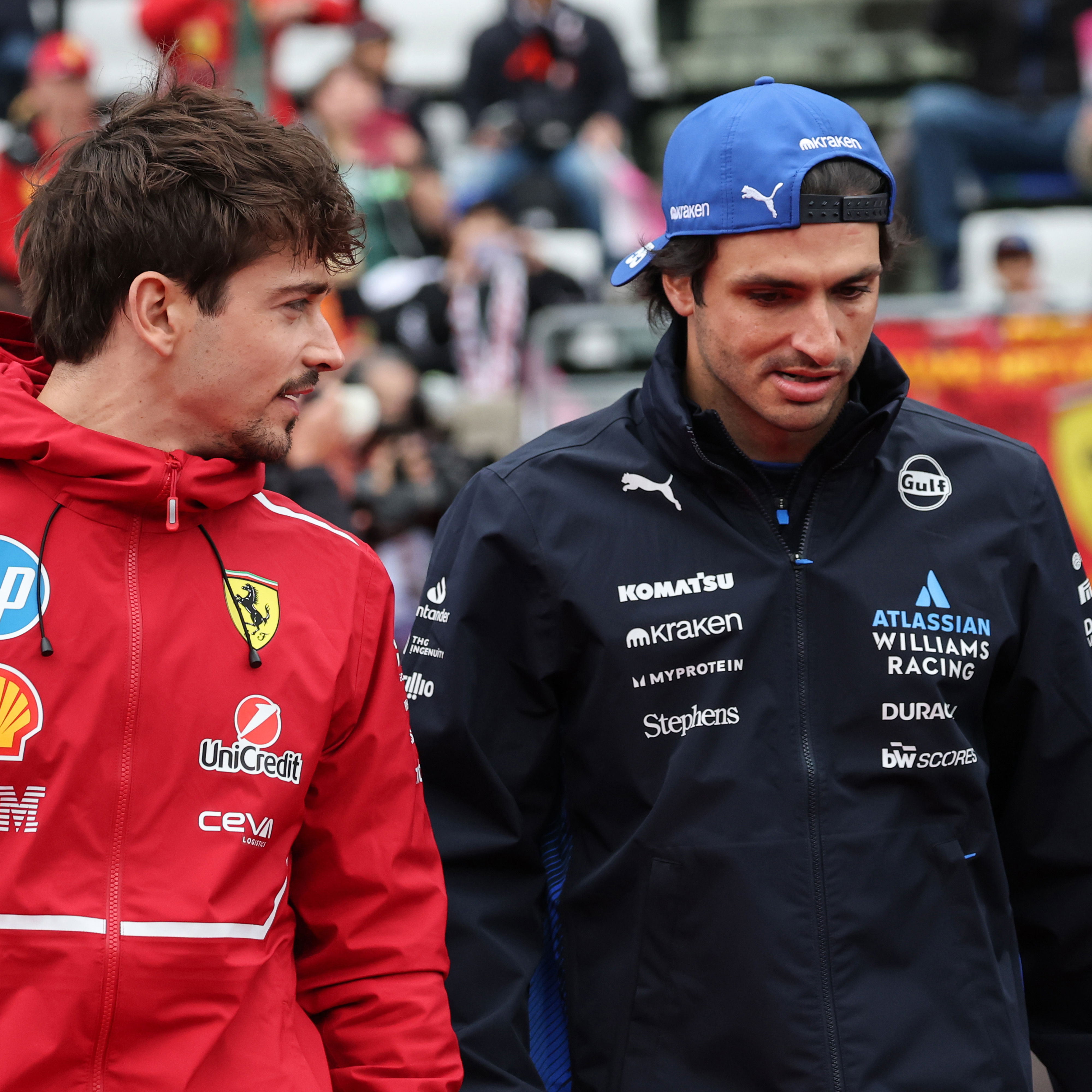 Leclerc and Sainz drove home together