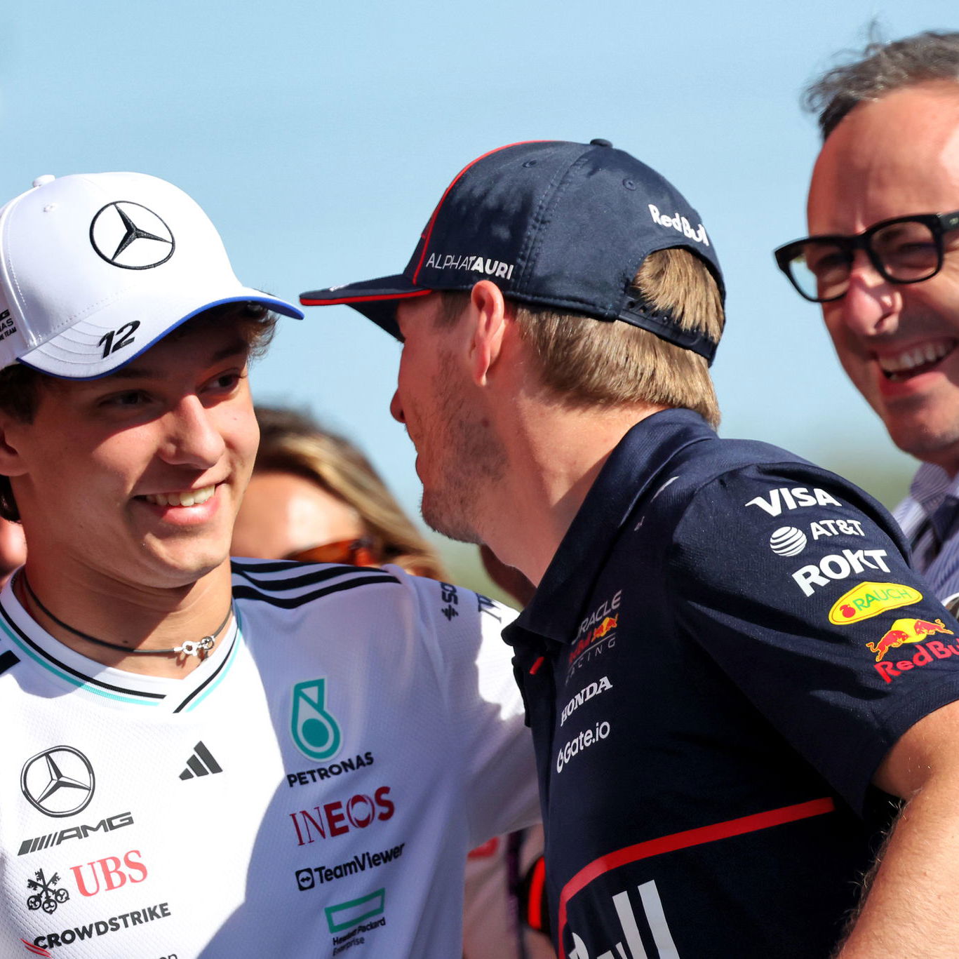 Kimi Antonelli and Max Verstappen 