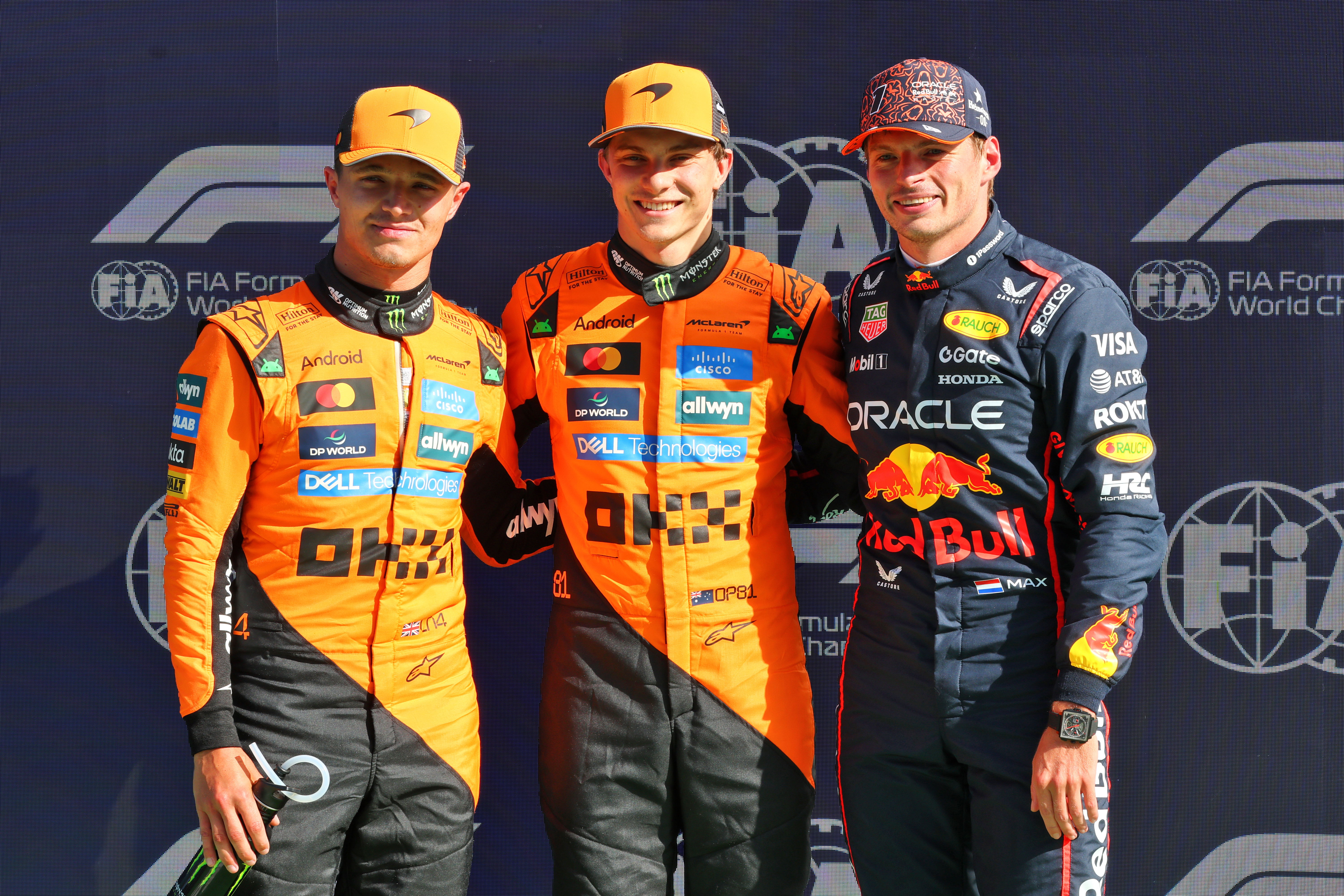 Verstappen has closed in on the McLaren pair 