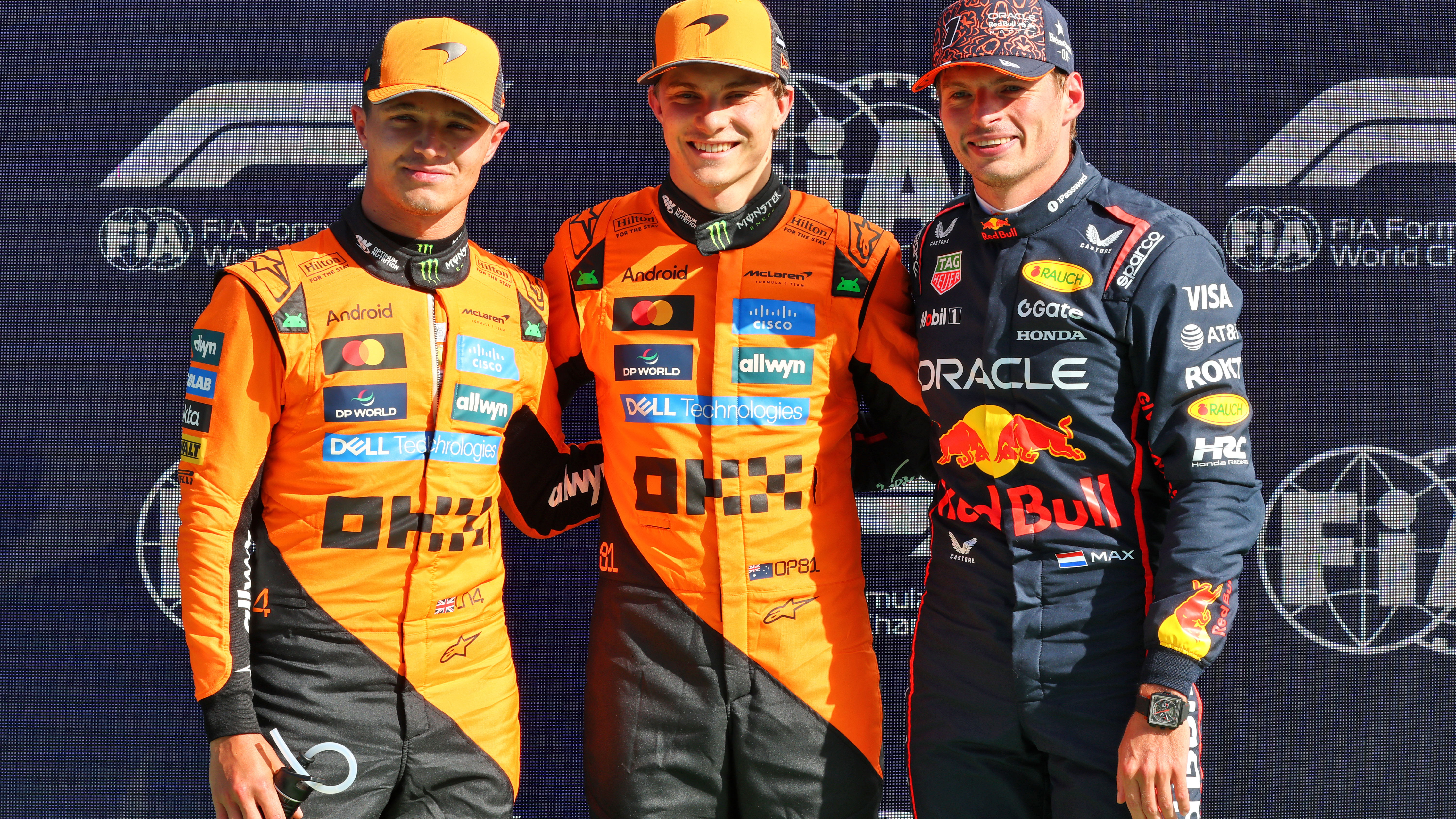 Verstappen has closed in on the McLaren pair 