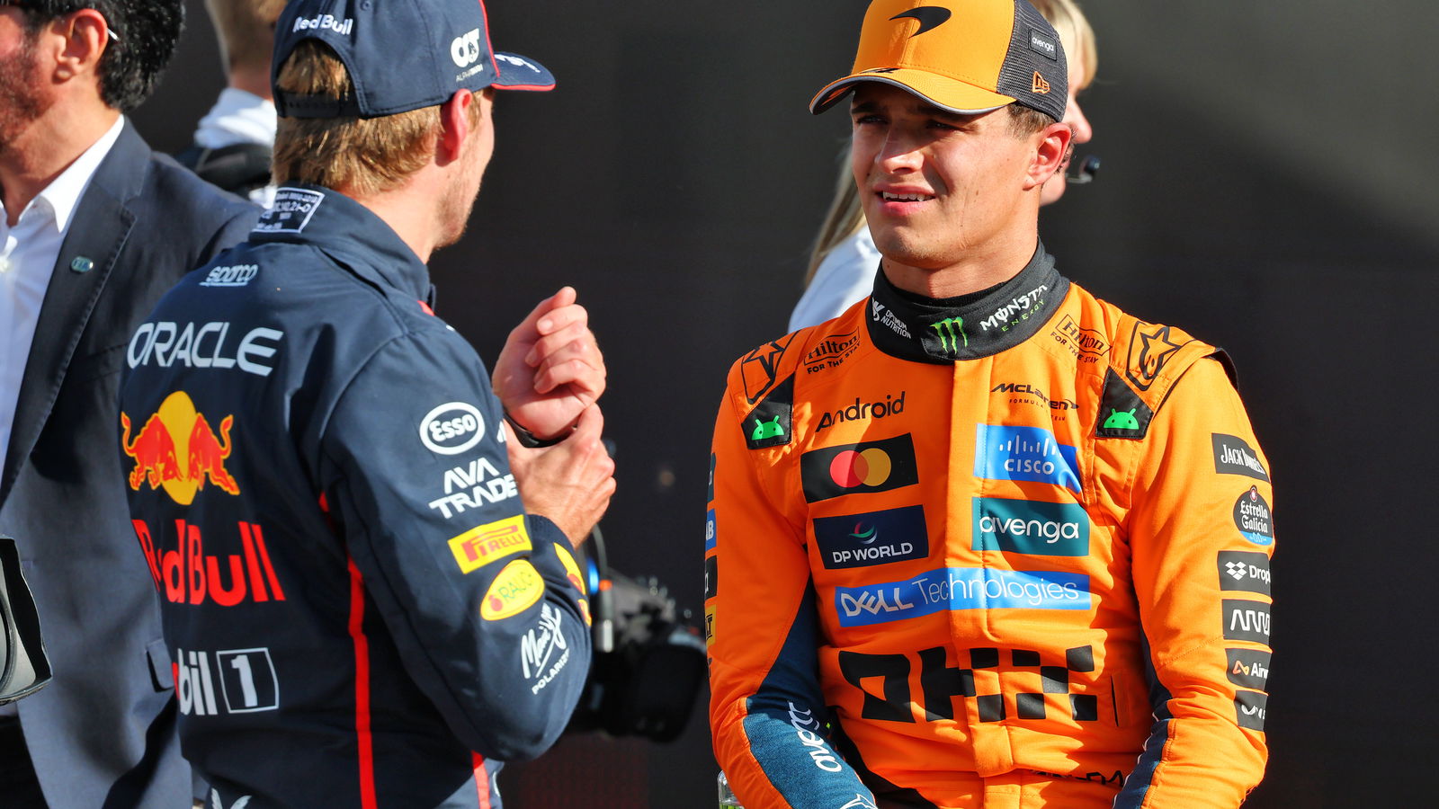 Max Verstappen and Lando Norris