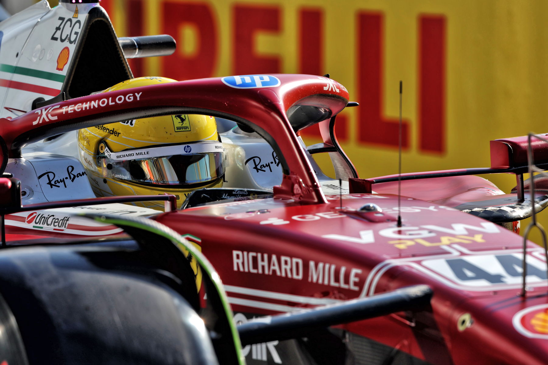 Hamilton has not yet been on the Grand Prix podium as a Ferrari driver.